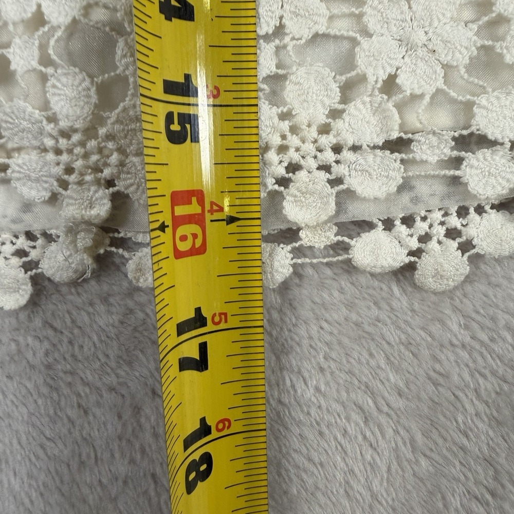J Crew Ivory Crochet Lace Skirt Womens 4 Lined Cottagecore Feminine - Picture 5 of 13